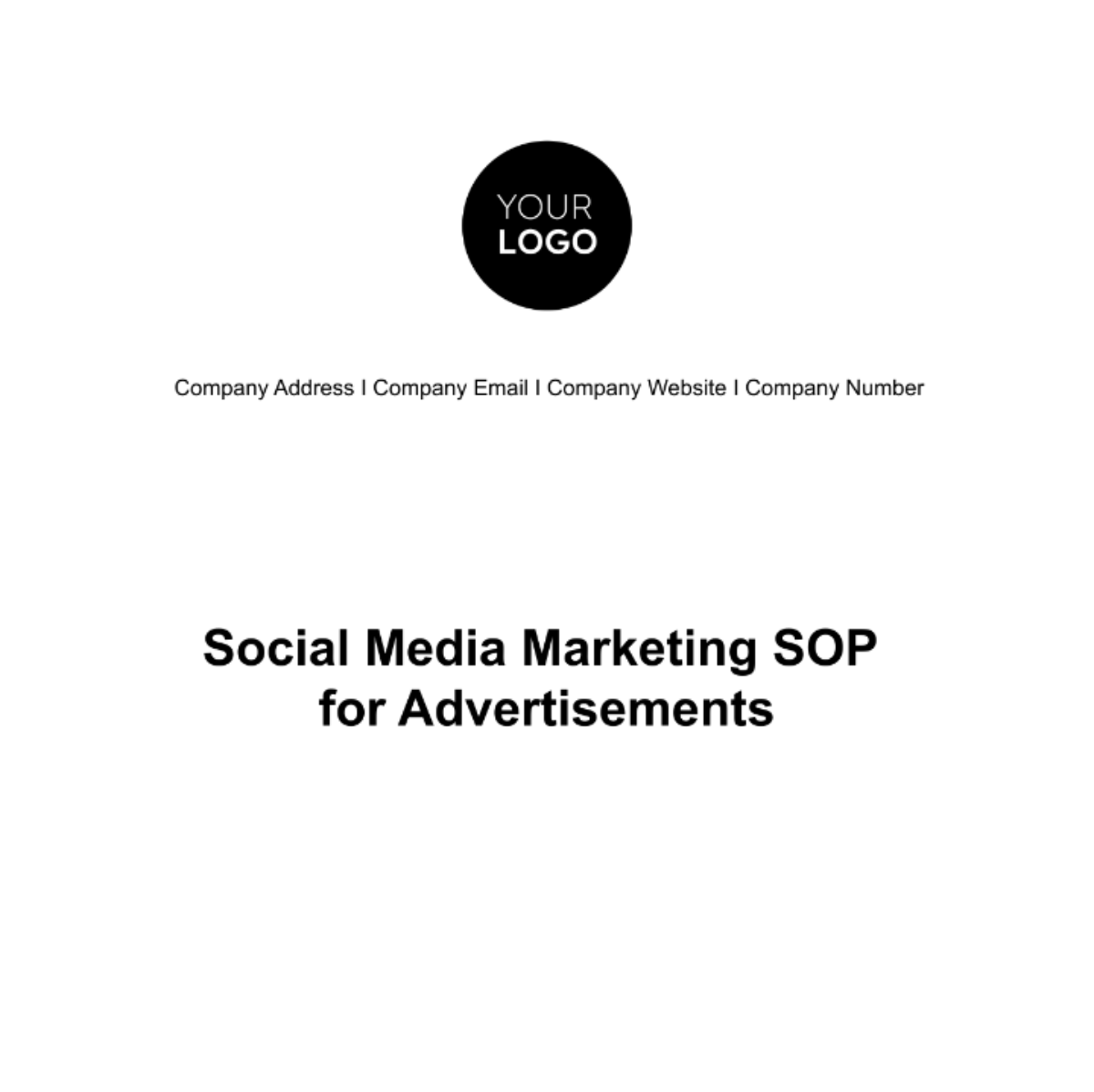 Social Media Marketing SOP for Advertisements Template