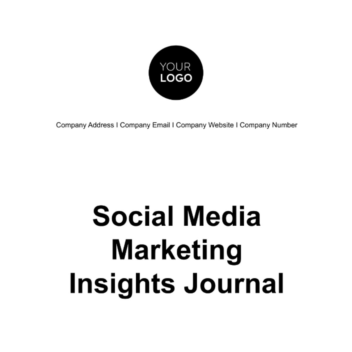 Social Media Marketing Insights Journal Template