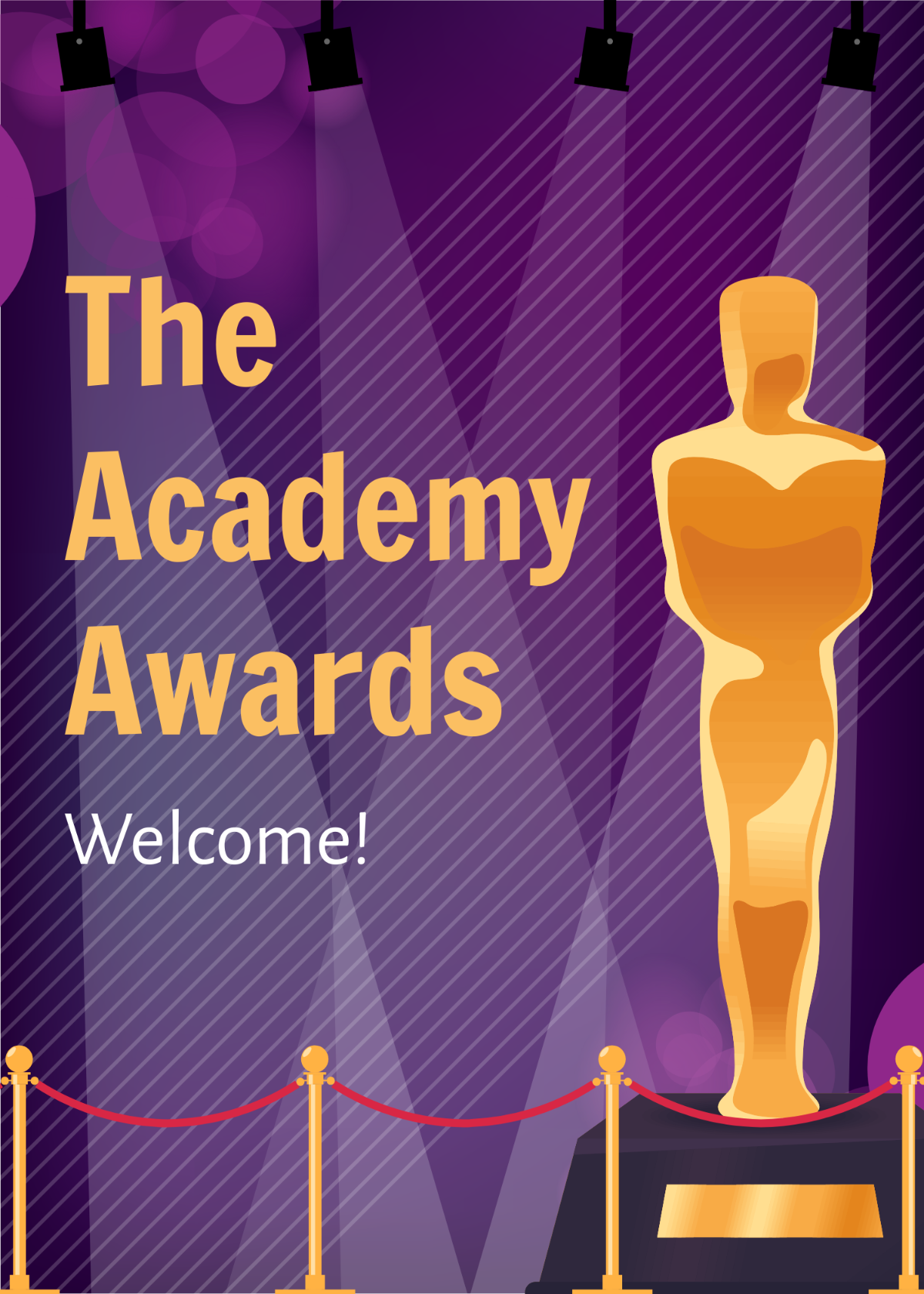 Free The Academy Awards Greeting Card Template