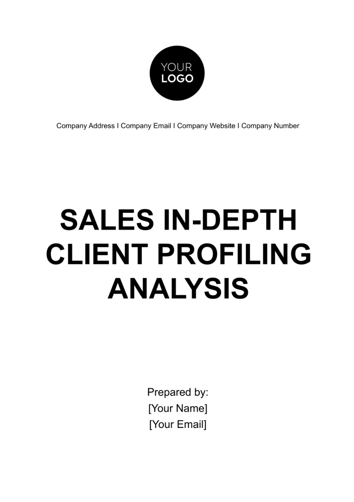 Sales In-depth Client Profiling Analysis Template