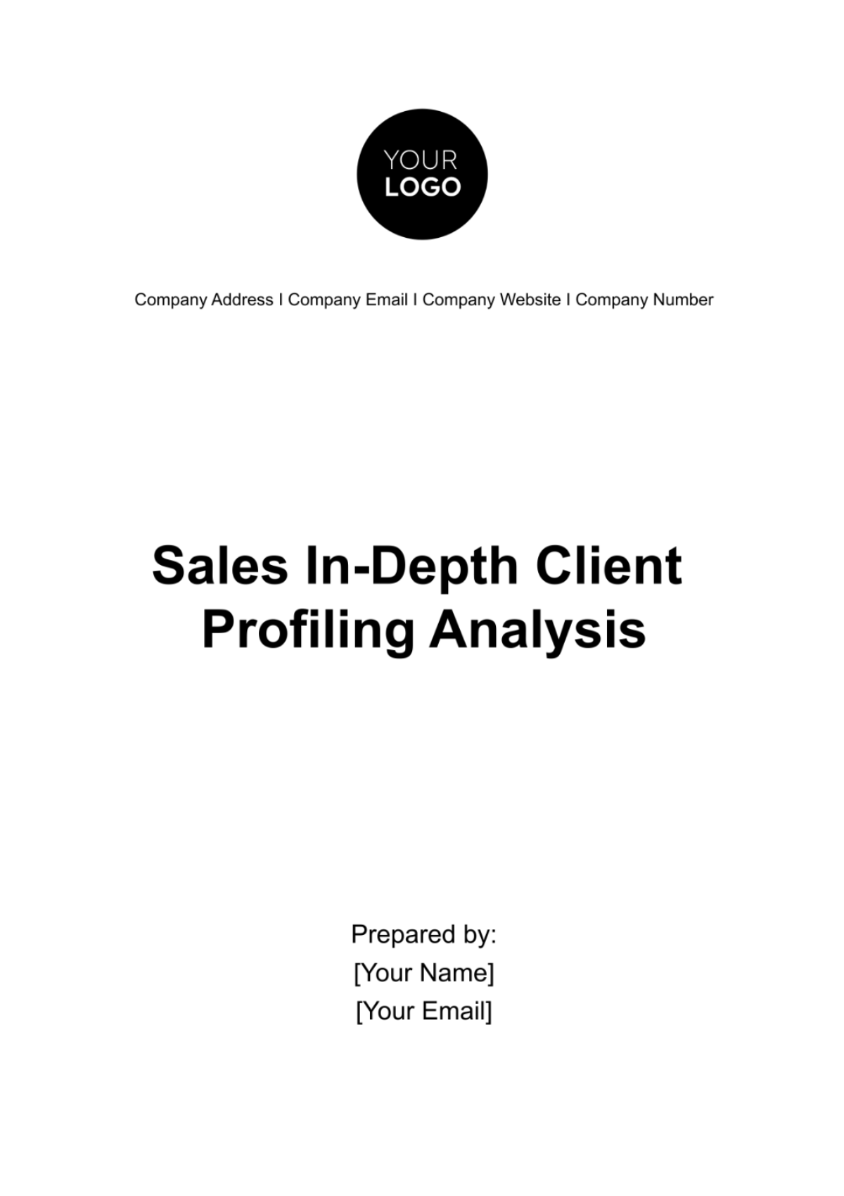 Sales In-depth Client Profiling Analysis Template - Edit Online & Download