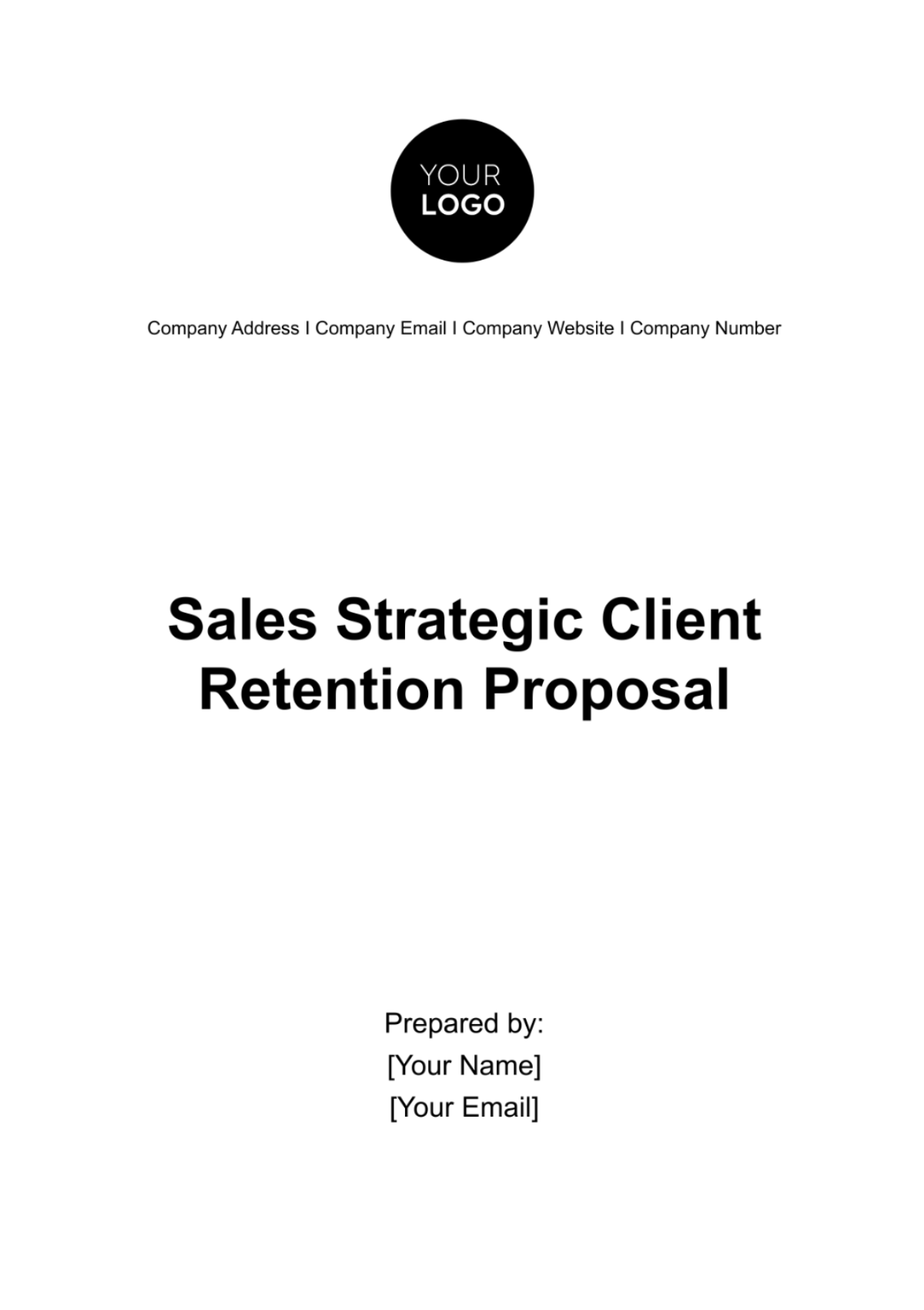 Sales Strategic Client Retention Proposal Template - Edit Online & Download