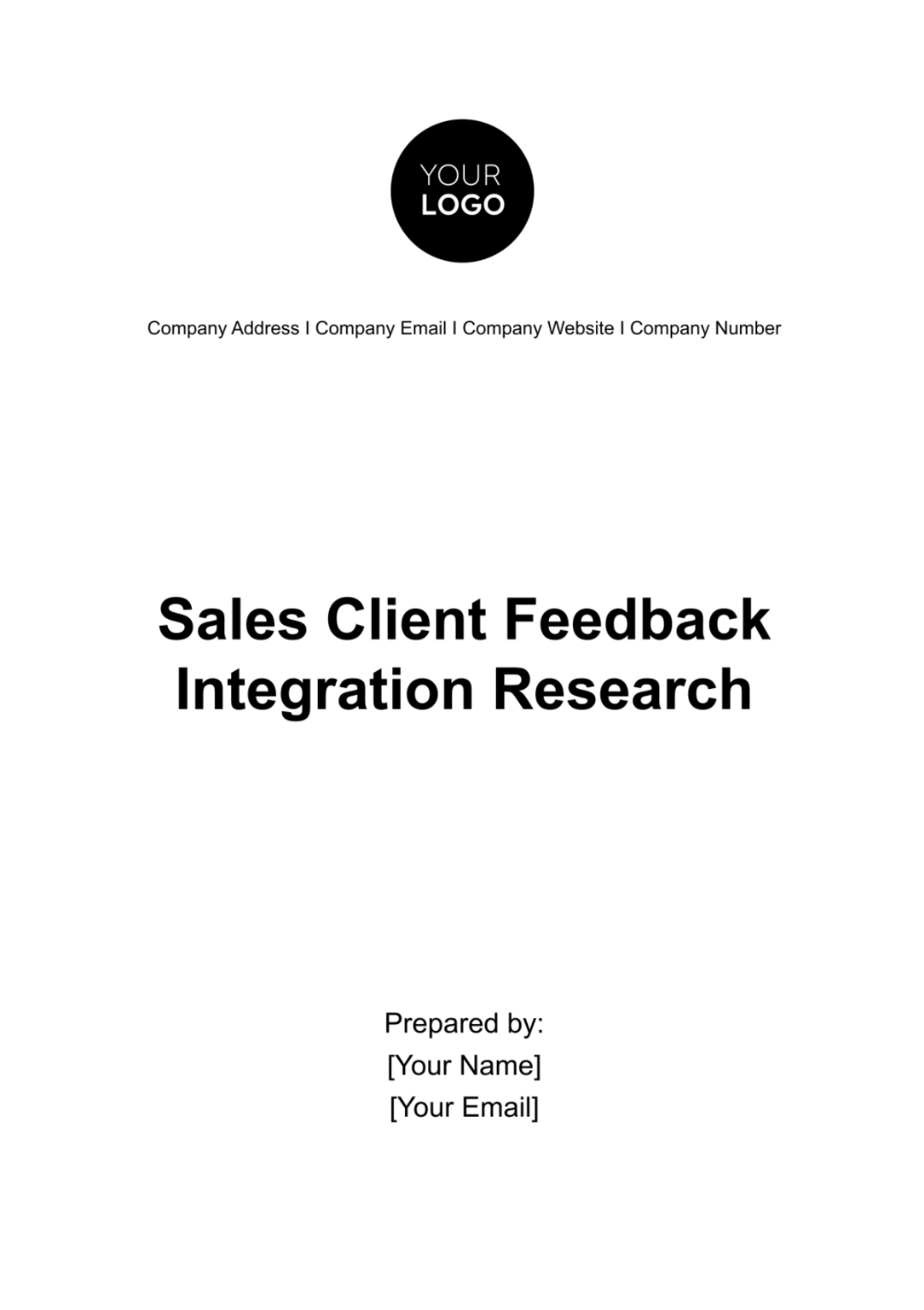 Sales Client Feedback Integration Research Template - Edit Online & Download