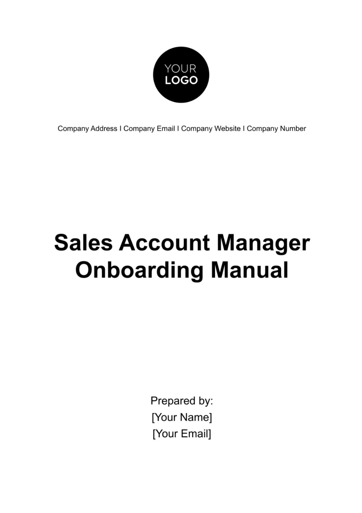 Sales Account Manager Onboarding Manual Template - Edit Online & Download