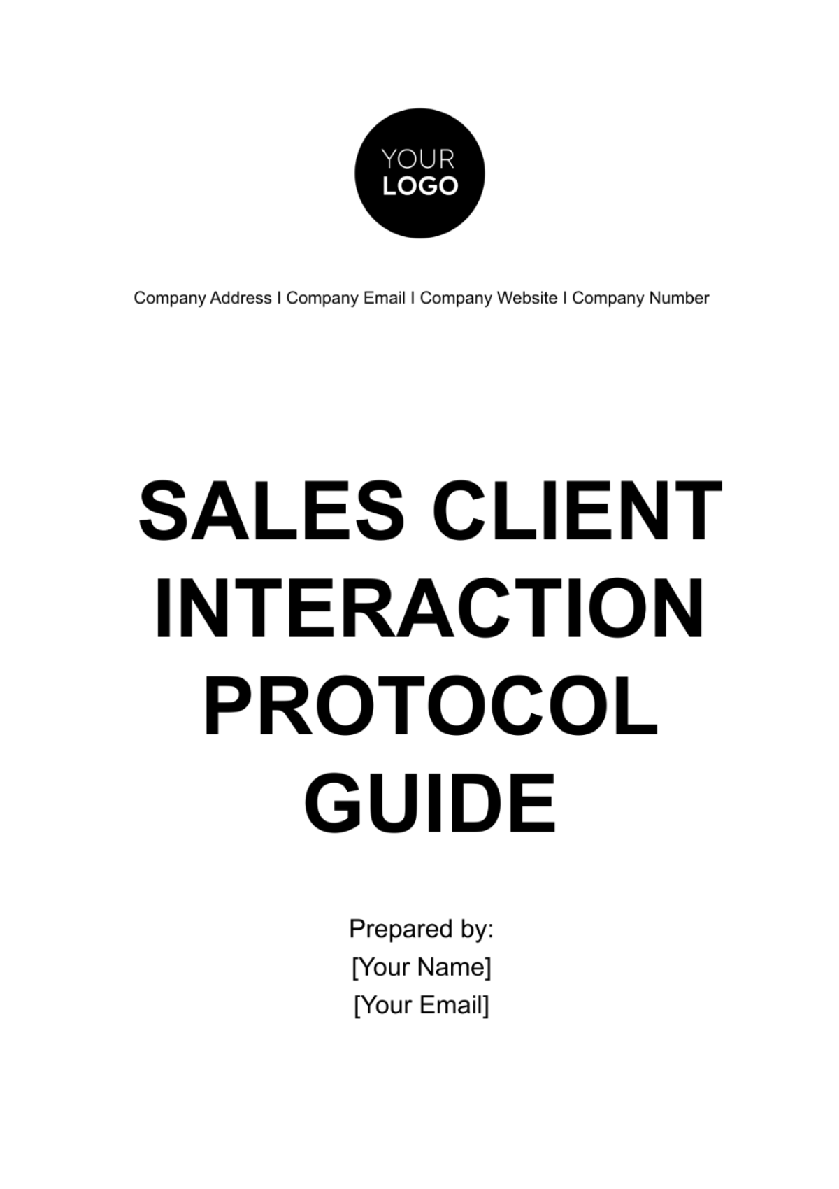 Sales Client Interaction Protocol Guide Template