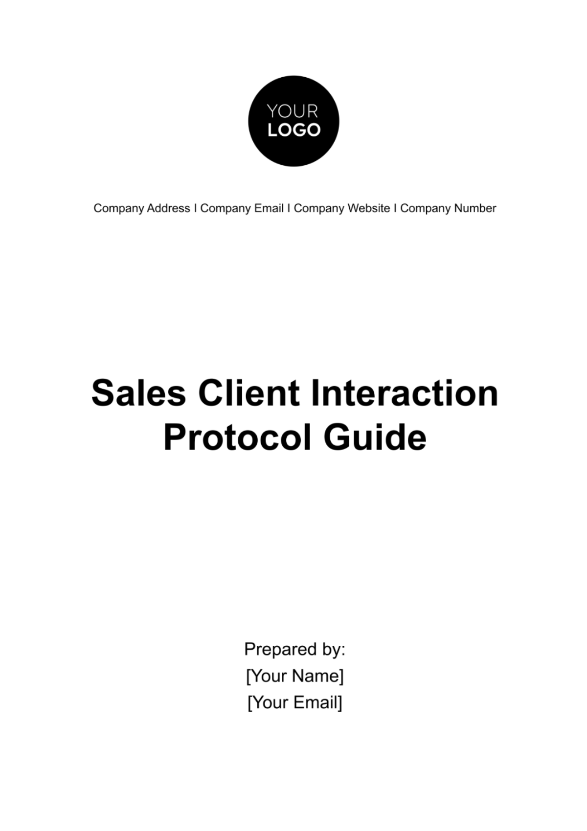 Sales Client Interaction Protocol Guide Template - Edit Online & Download