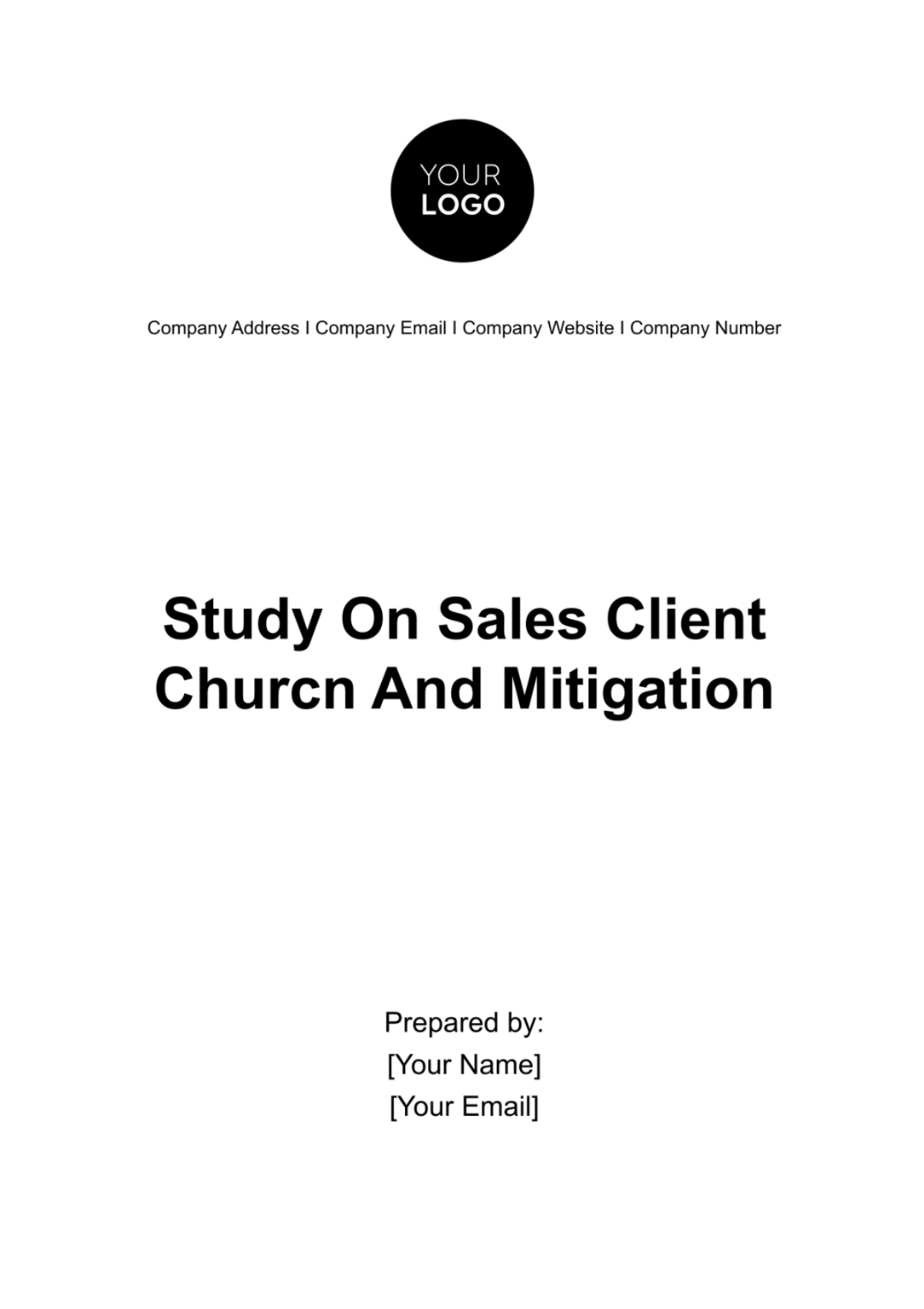 Study on Sales Client Churn and Mitigation Template - Edit Online & Download