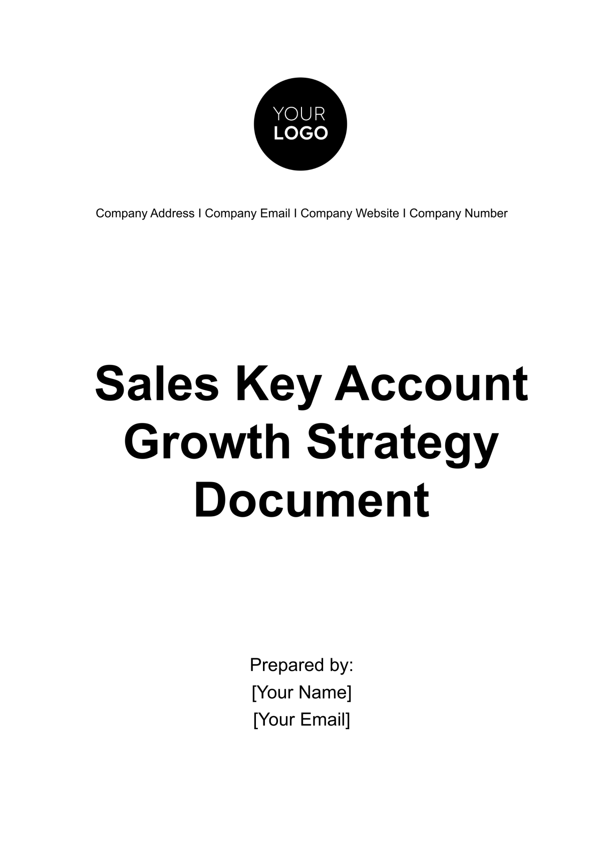 Sales Key Account Growth Strategy Document Template