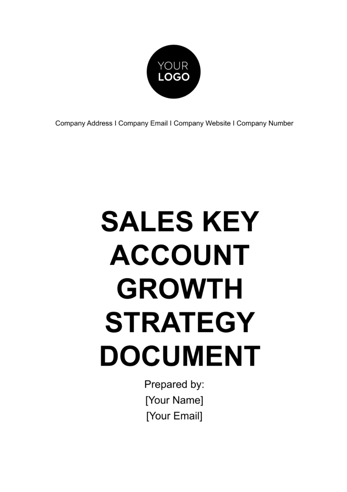 Sales Key Account Growth Strategy Document Template
