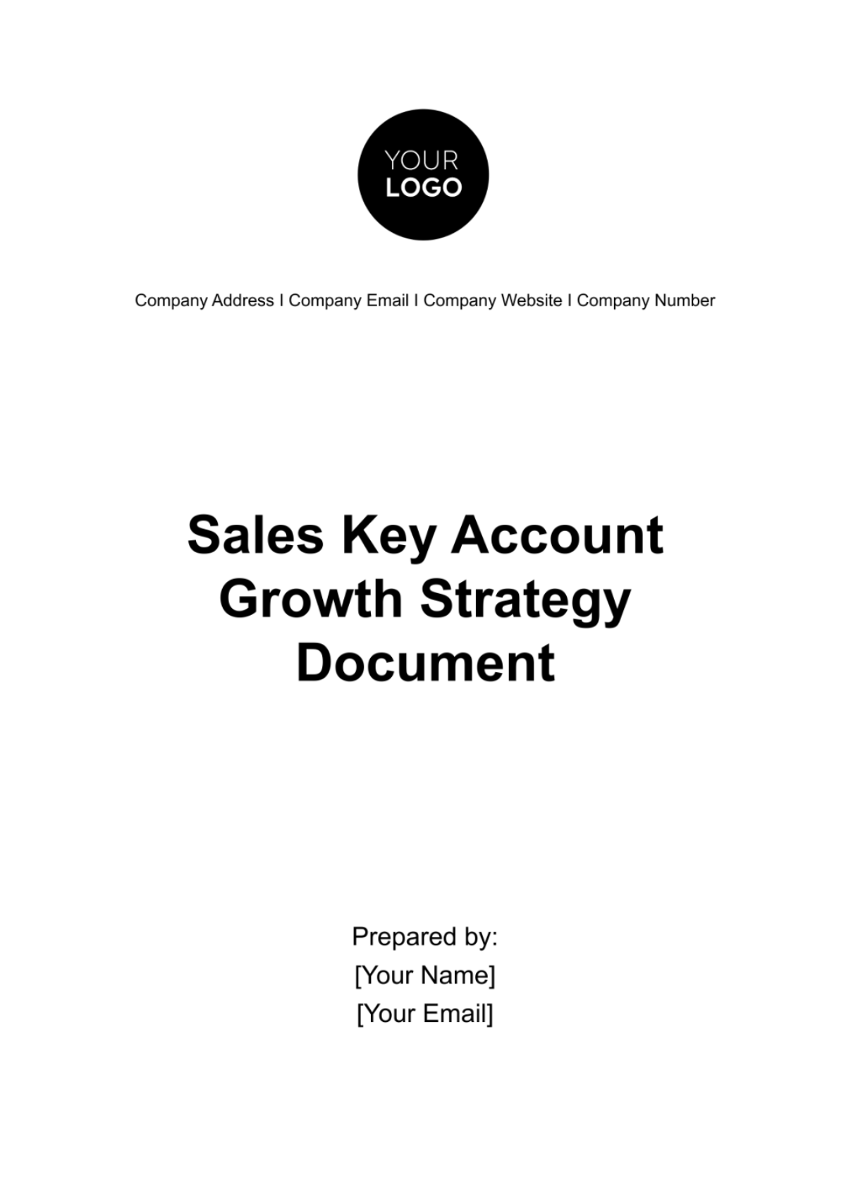 Sales Key Account Growth Strategy Document Template - Edit Online & Download