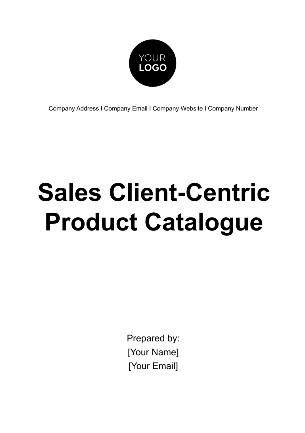 Sales Client-Centric Product Catalogue Template