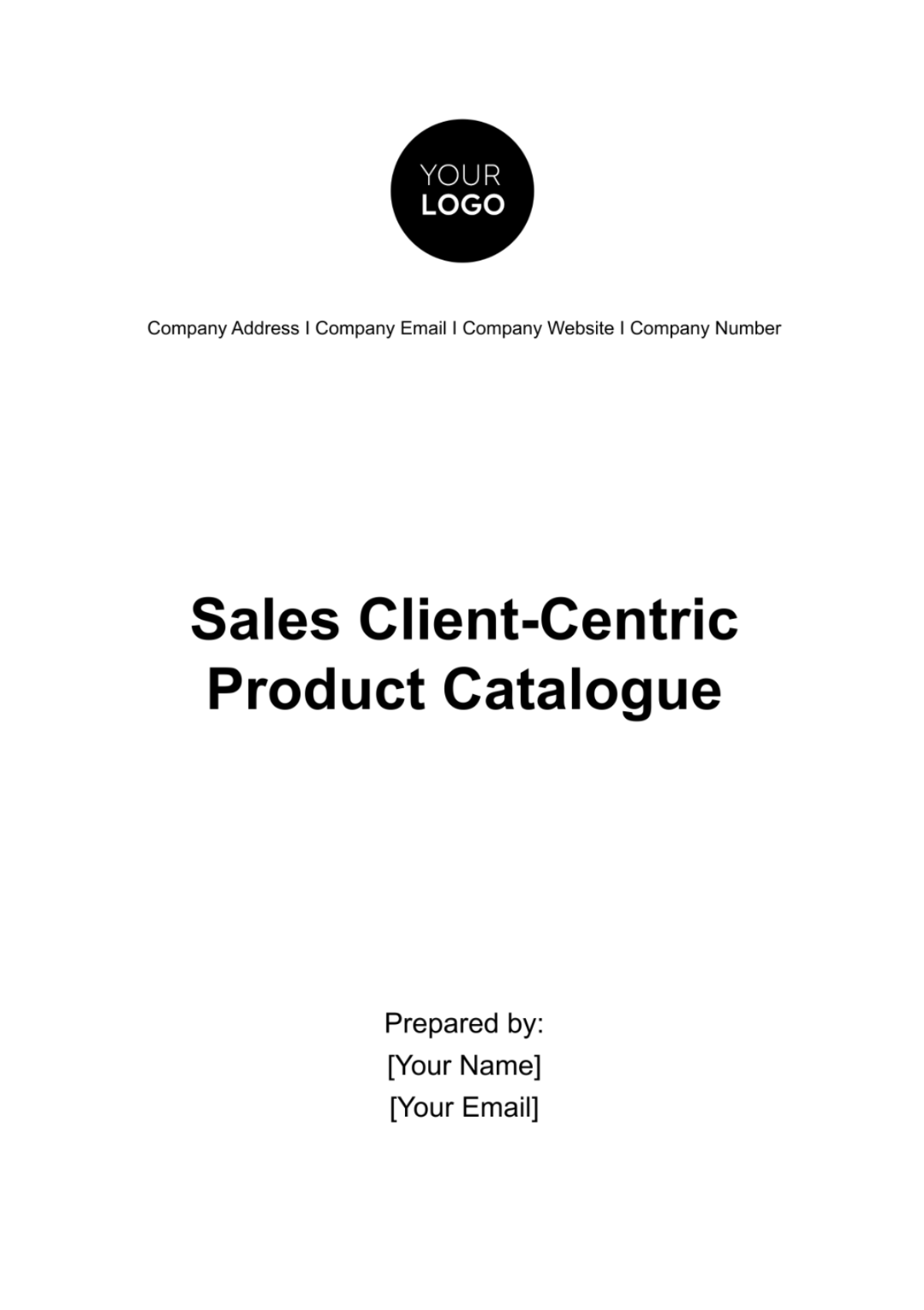 Sales Client-Centric Product Catalogue Template - Edit Online & Download