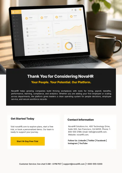 Free Sales Client-Centric Product Catalogue Template to Edit Online