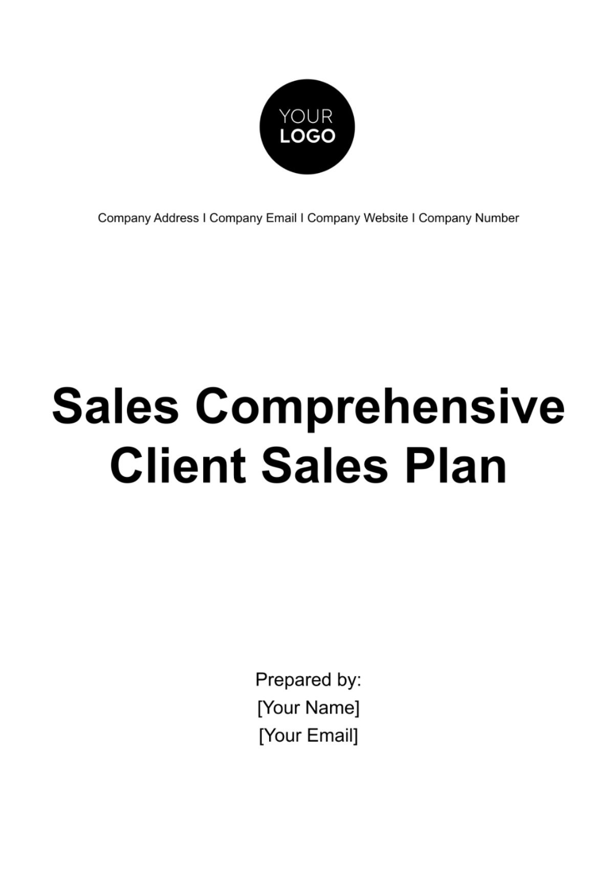 Free Sales Comprehensive Client Service Plan Template
