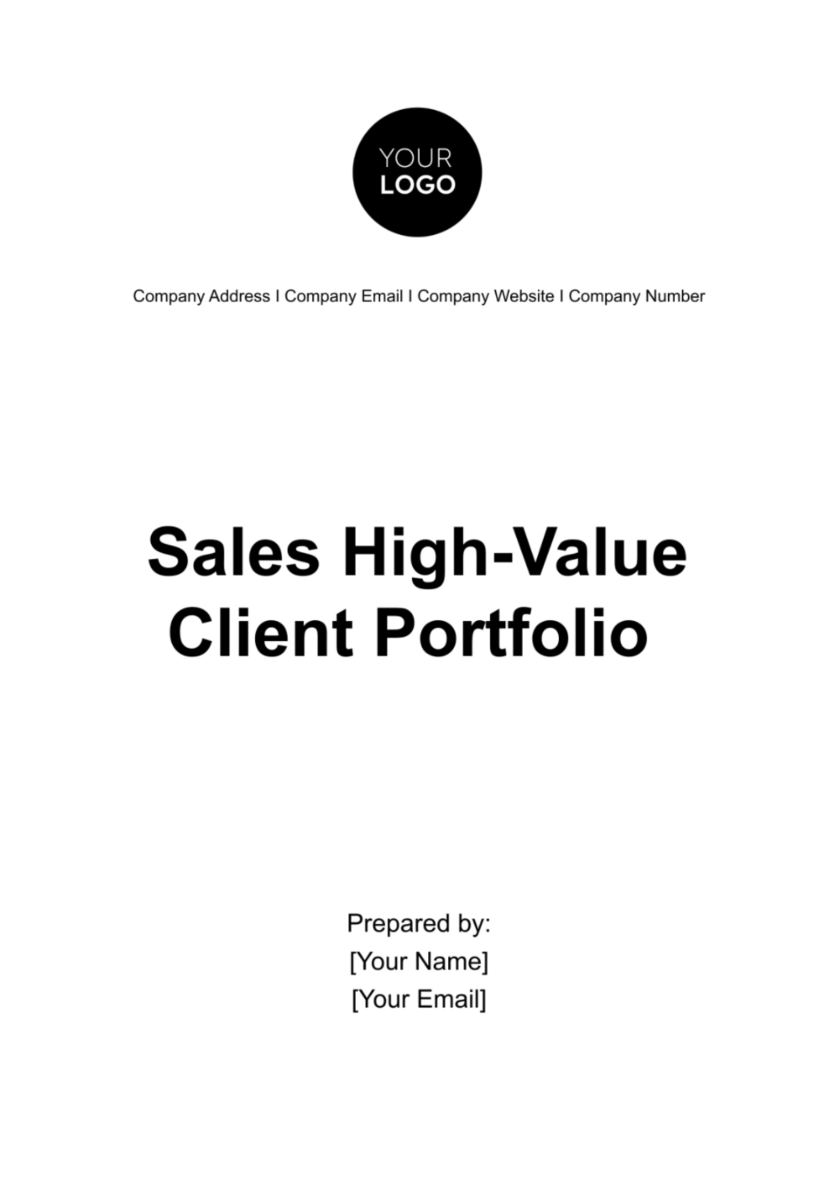 Free Sales High-Value Client Portfolio Template