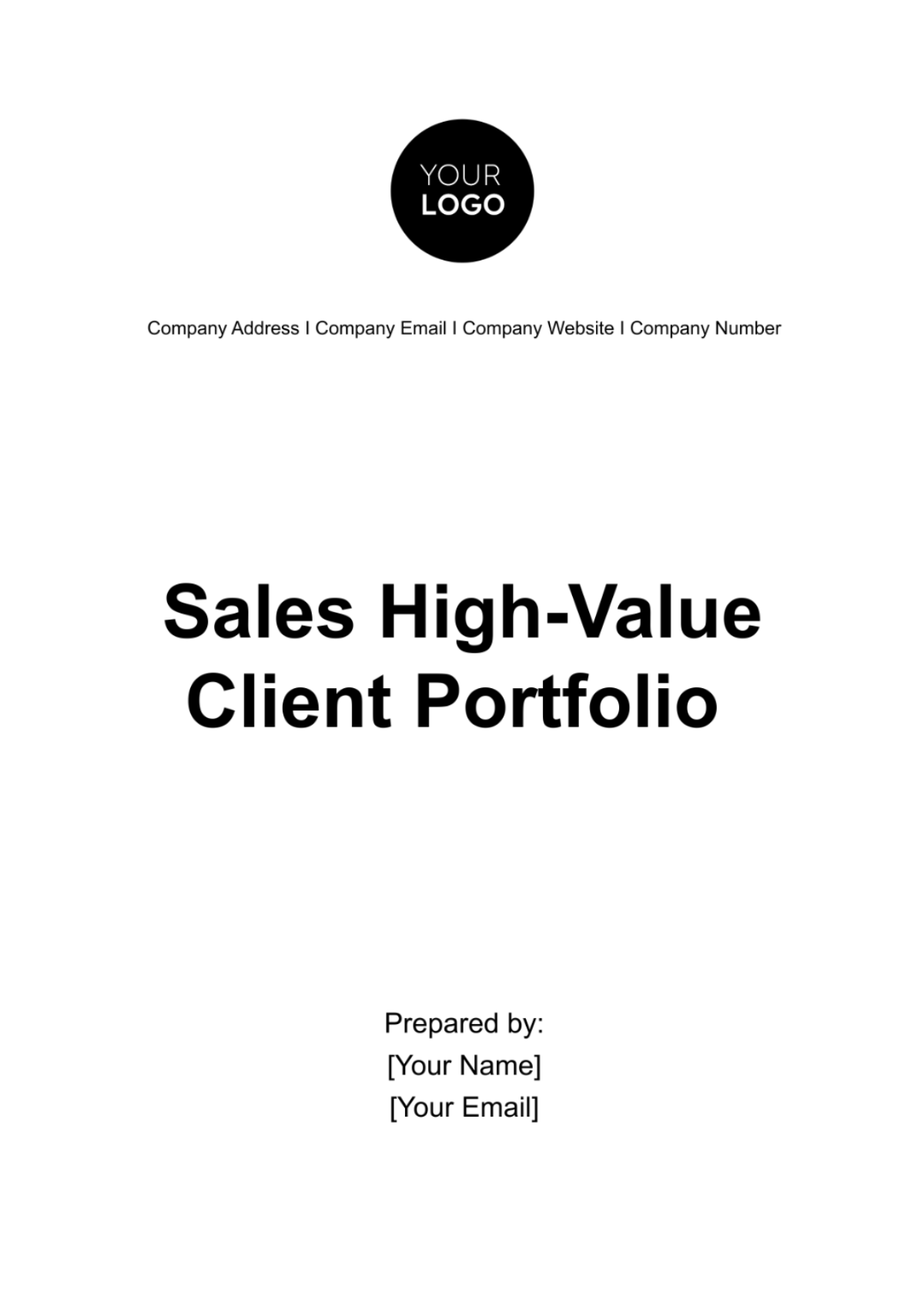 Sales High-Value Client Portfolio Template - Edit Online & Download