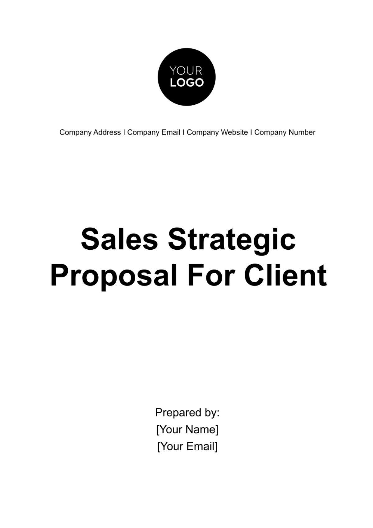 Sales Strategic Proposal for Client Onboarding Template - Edit Online & Download