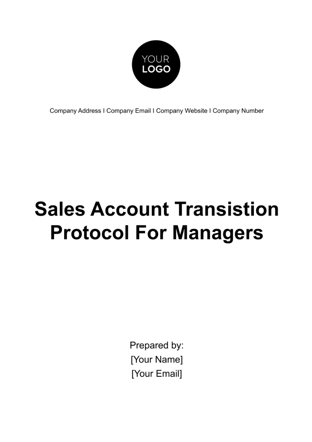 Sales Account Transition Protocol for Managers Template - Edit Online & Download