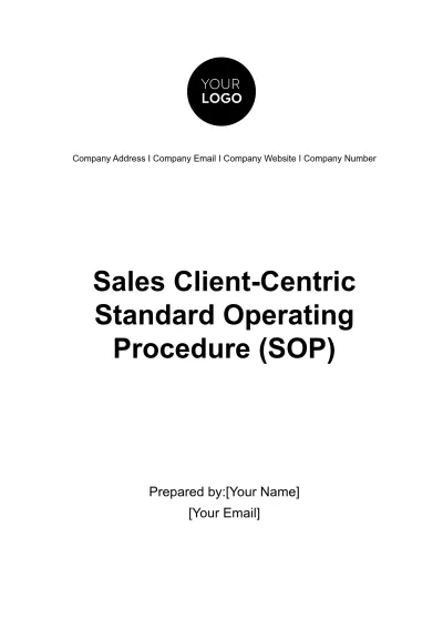 Free Sales Client-Centric Standard Operating Procedure (SOP) Template to Edit Online
