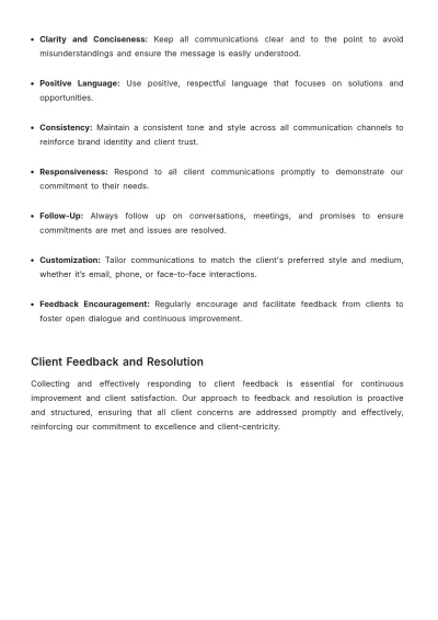 Free Sales Client-Centric Standard Operating Procedure (SOP) Template to Edit Online