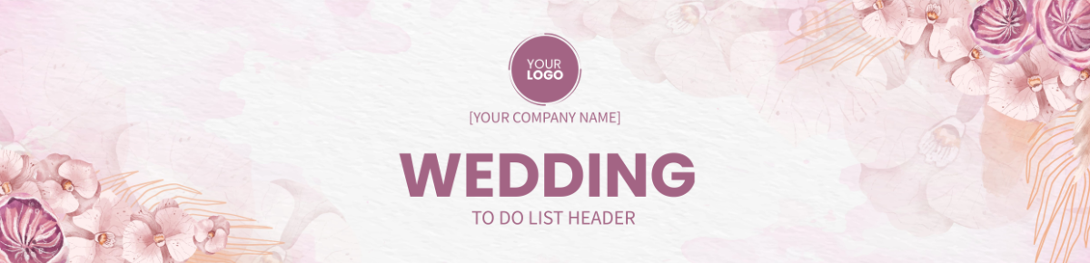 Wedding To Do List Header Template