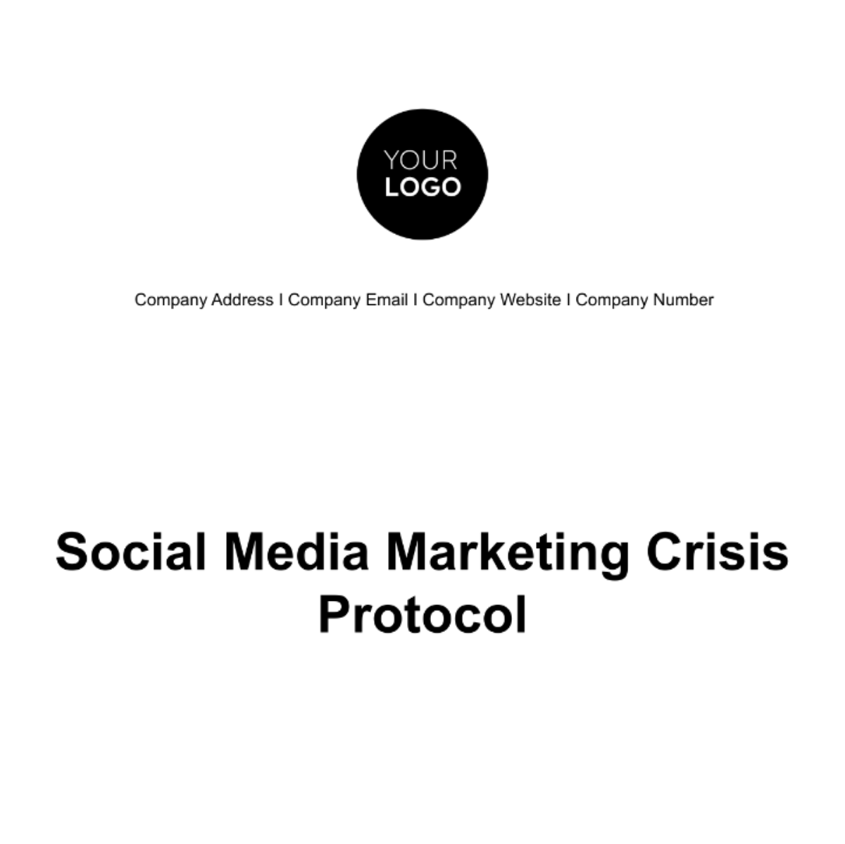 Social Media Marketing Crisis Protocol Template
