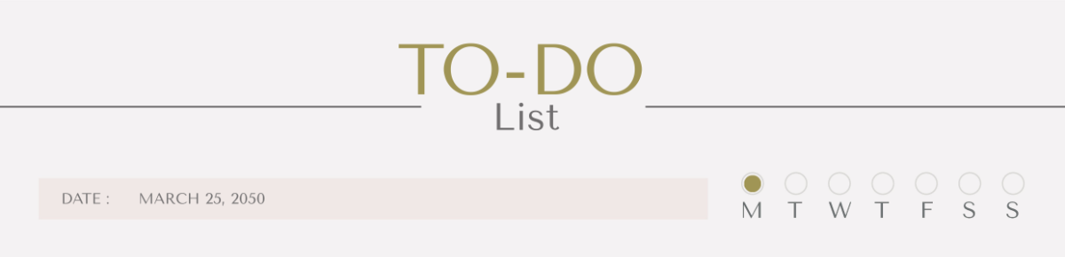 Professional To Do List Header
