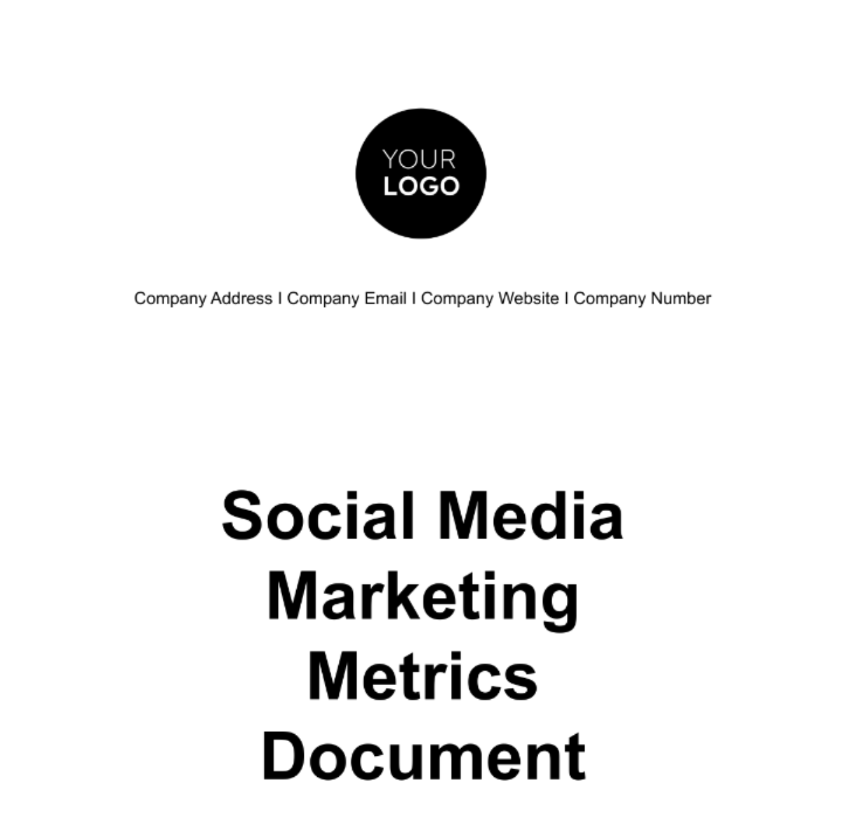 Social Media Marketing Metrics Document Template