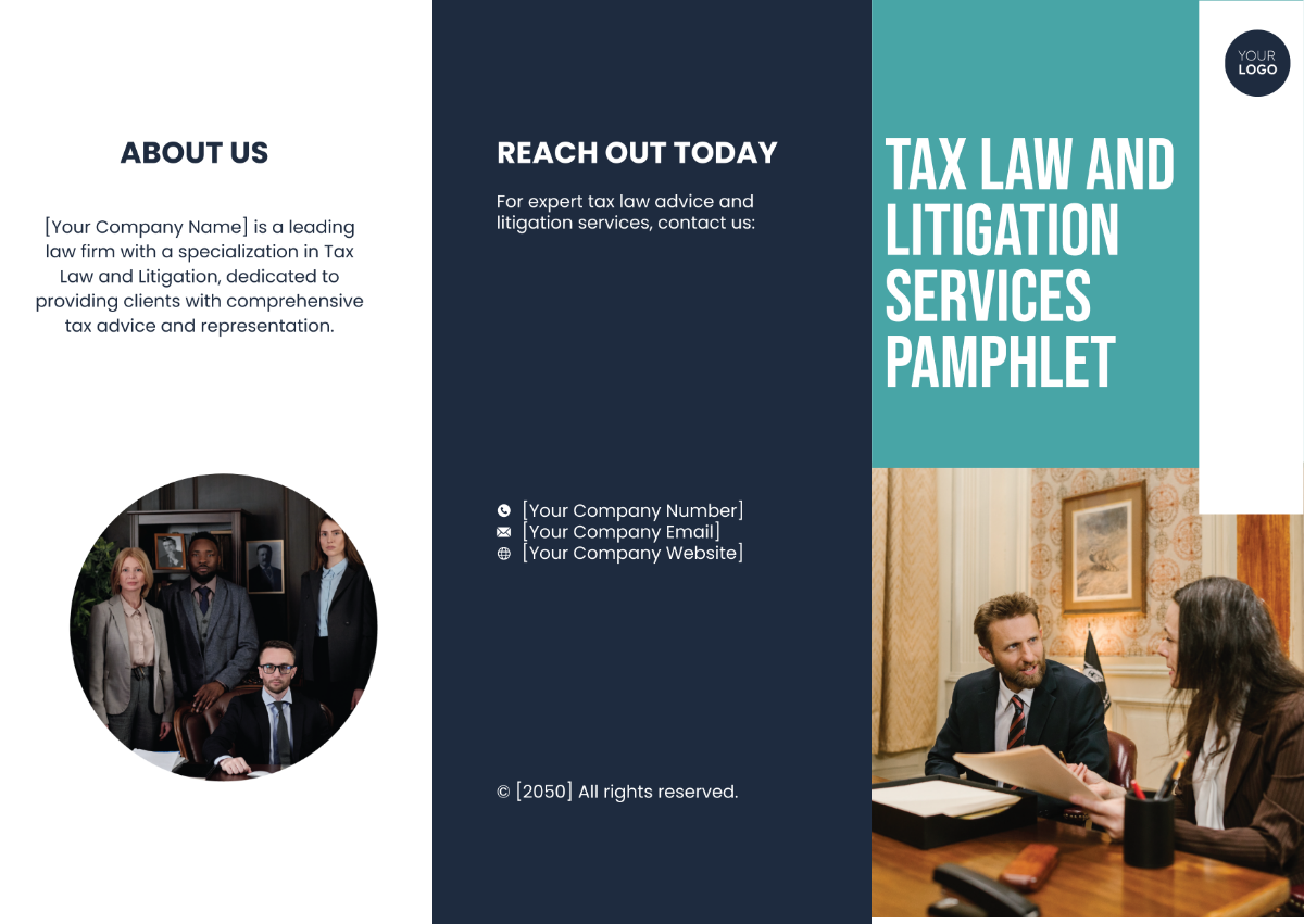 Tax Law and Litigation Services Pamphlet Template