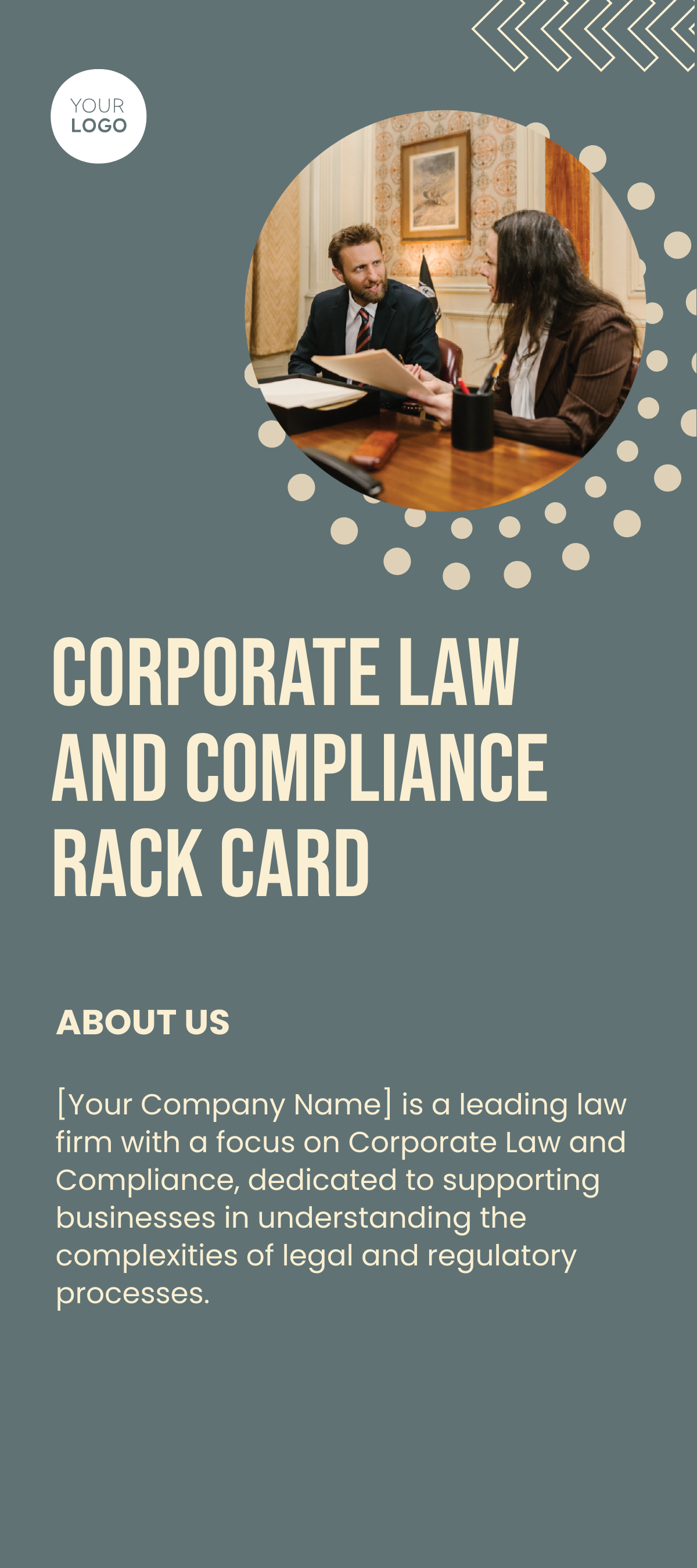 Corporate Law and Compliance Rack Card Template