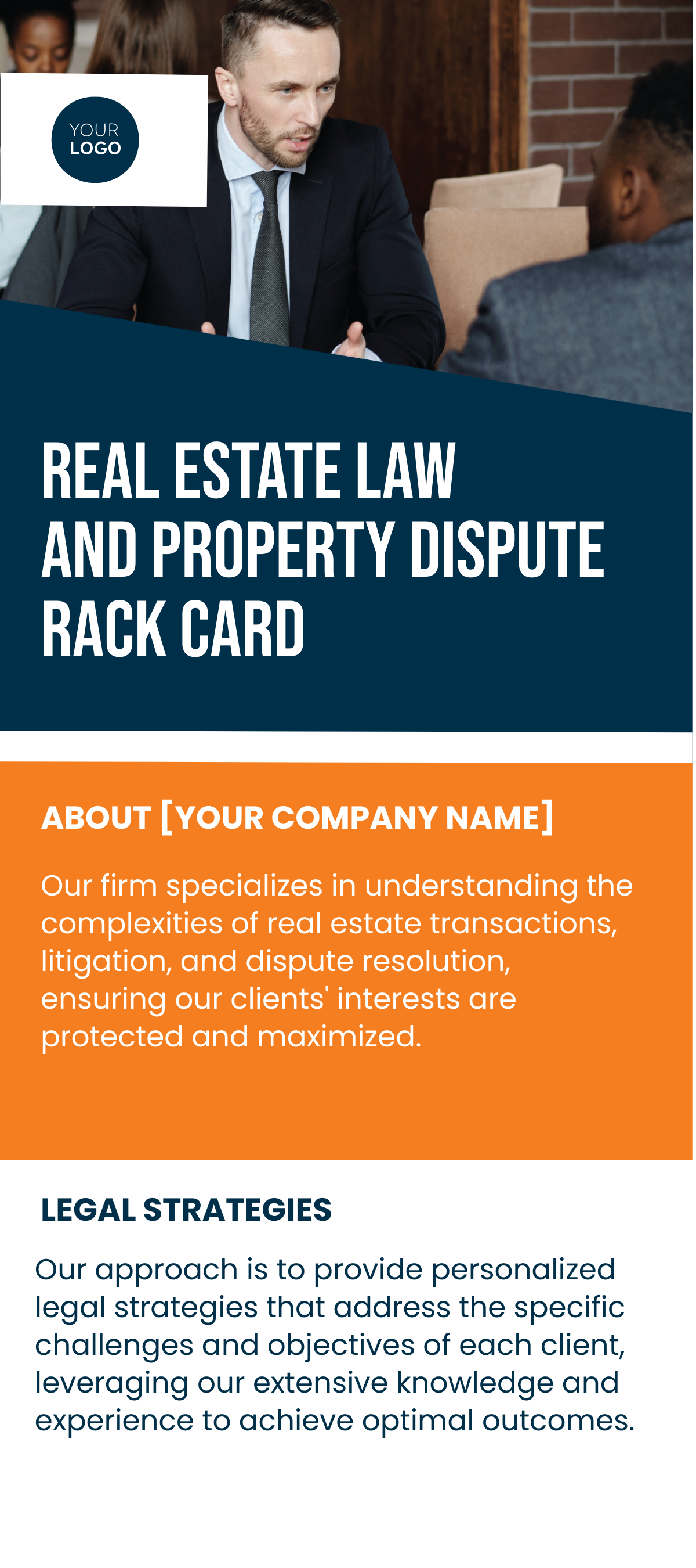 Real Estate Law and Property Dispute Rack Card