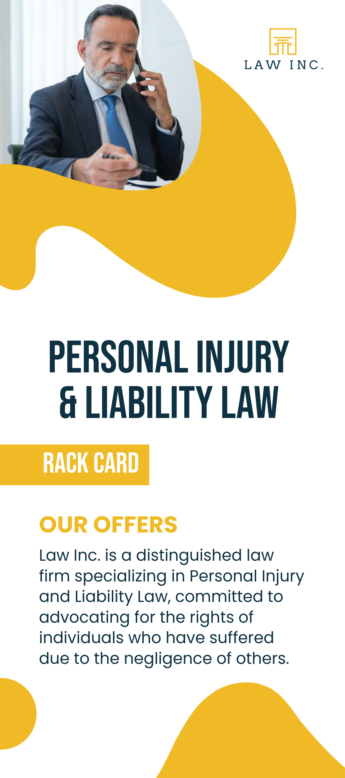 Free Personal Injury and Liability Law Rack Card Template