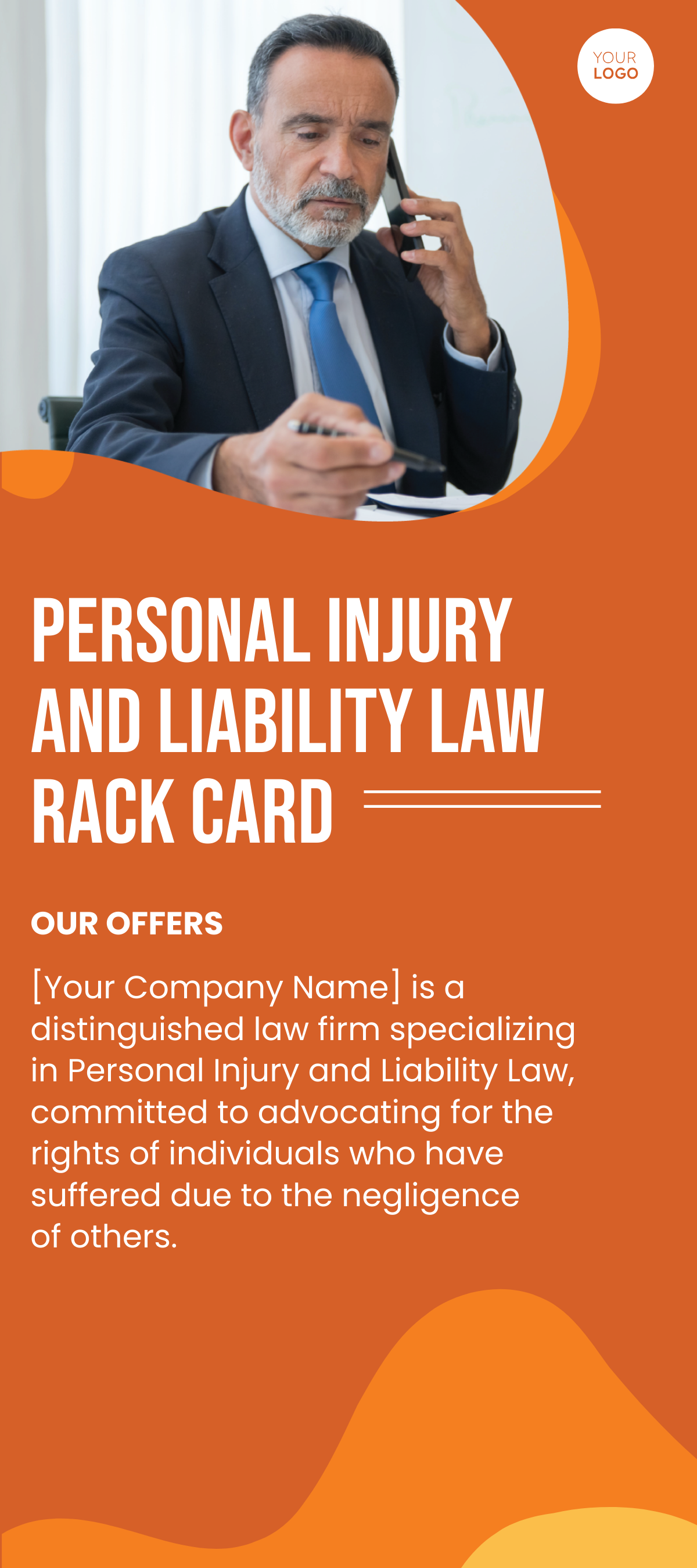 Personal Injury and Liability Law Rack Card Template