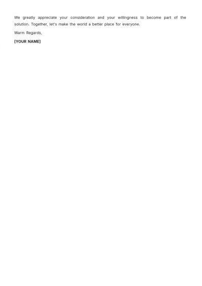 Free Environmental Fundraising Letter Template to Edit Online