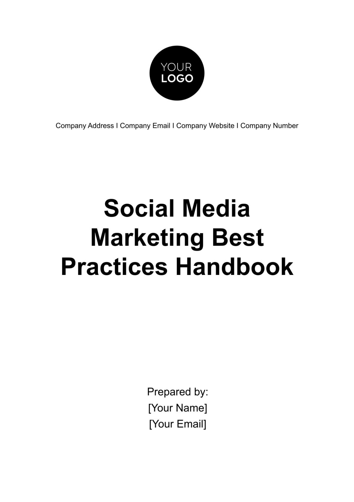 Social Media Marketing Best Practices Handbook Template