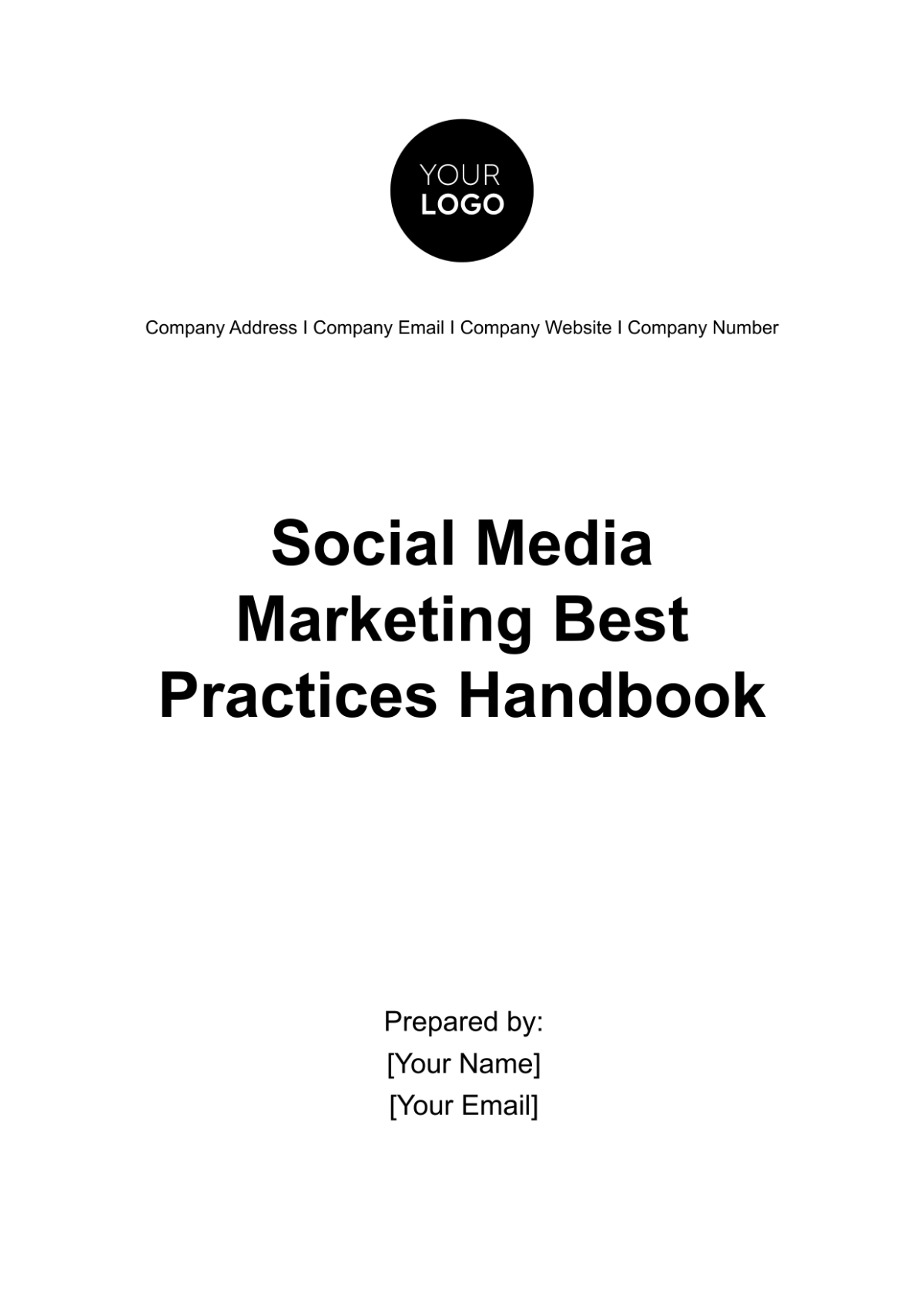 Social Media Marketing Best Practices Handbook Template - Edit Online & Download