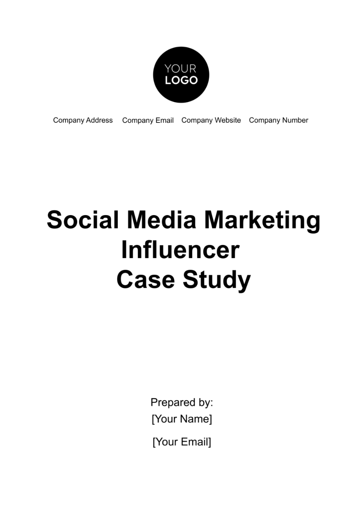 Social Media Marketing Influencer Case Study Template - Edit Online & Download