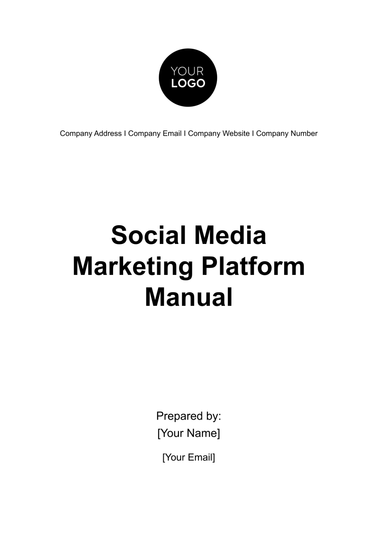 Social Media Marketing Platform Manual Template - Edit Online & Download