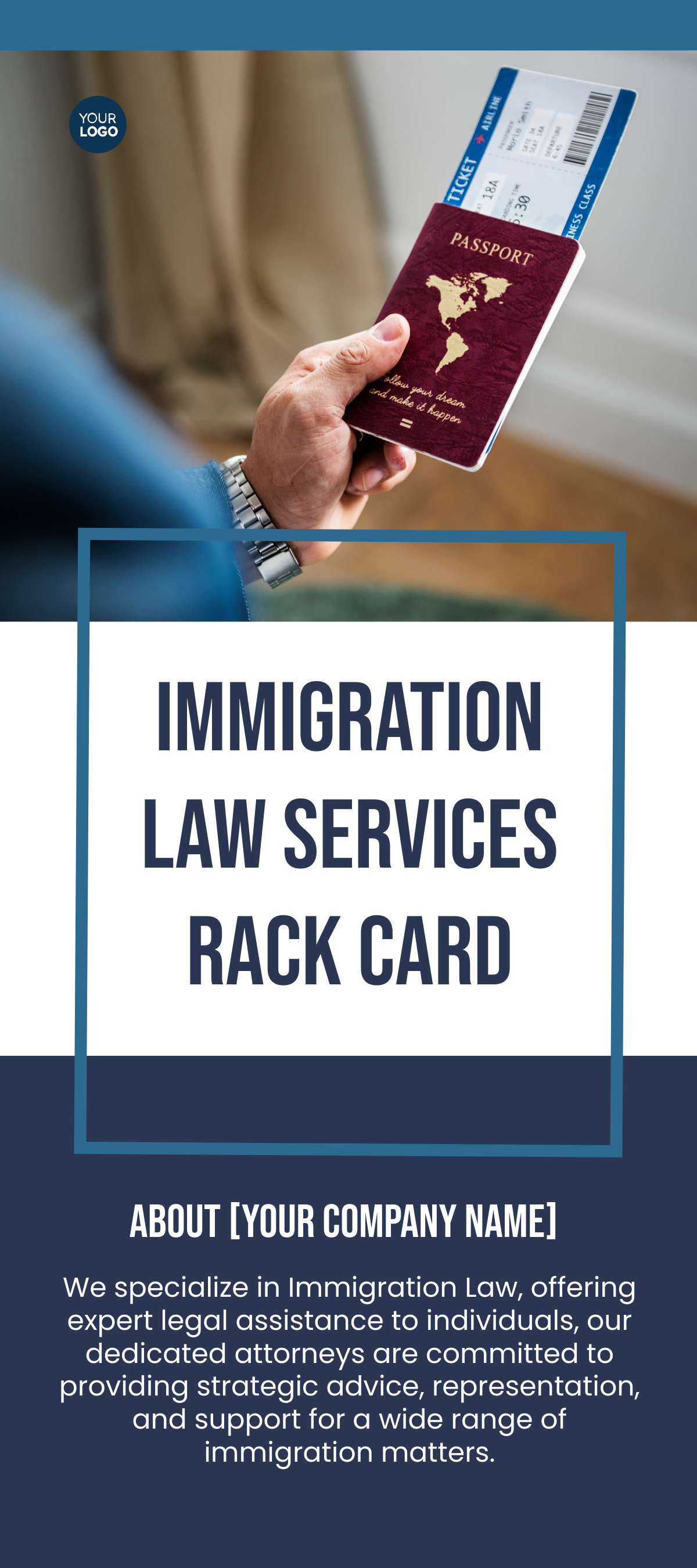 Immigration Law Services Rack Card Template