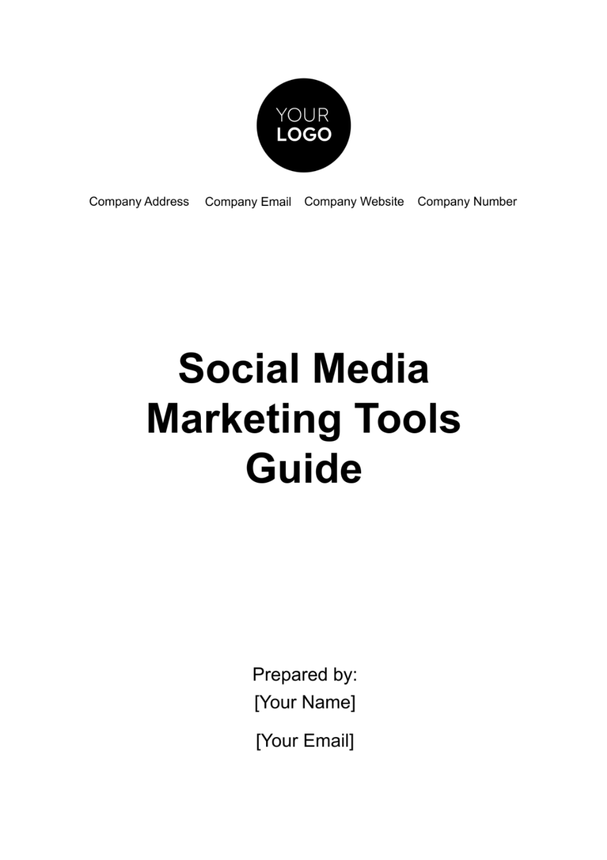 Social Media Marketing Tools Guide Template - Edit Online & Download