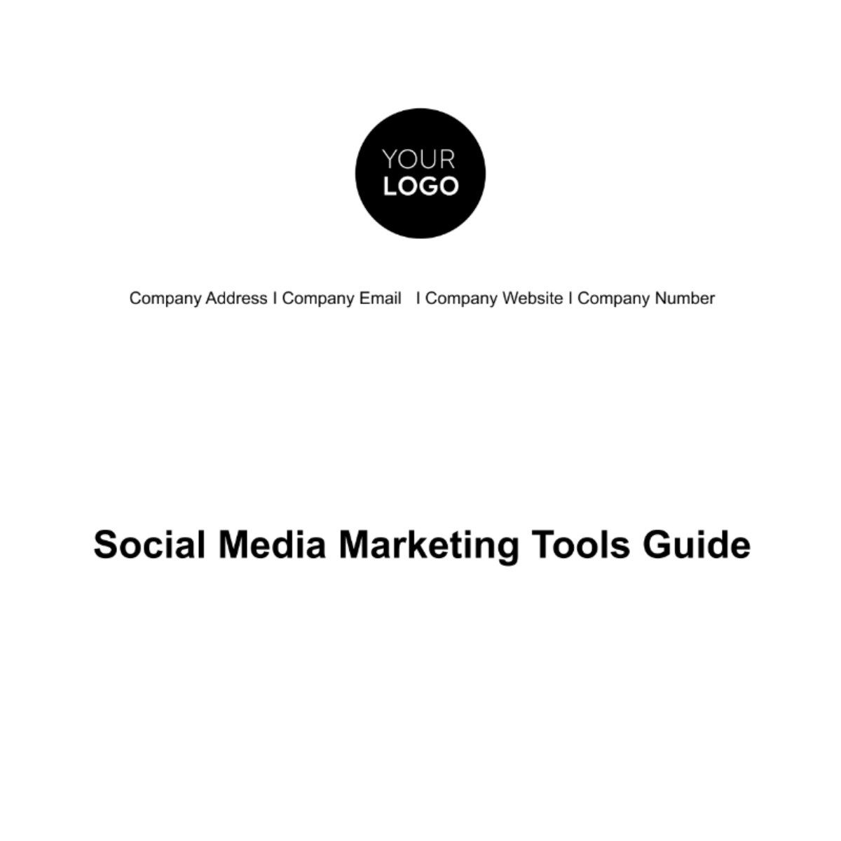 Social Media Marketing Tools Guide Template