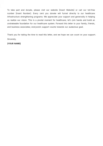 Free Hospital Fundraising Letter Template to Edit Online