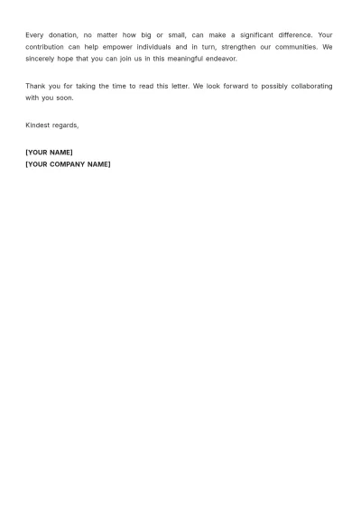 Free Charity Fundraising Letter Template to Edit Online