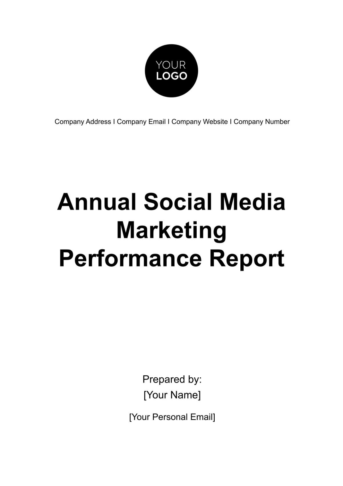 Annual Social Media Marketing Performance Report Template