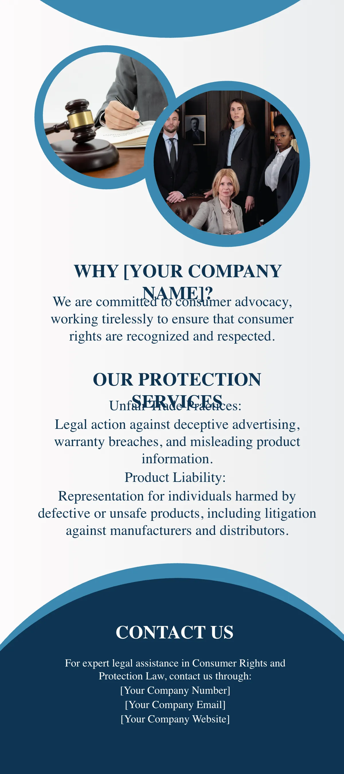 Free Consumer Rights and Protection Law Rack Card Template to Edit Online