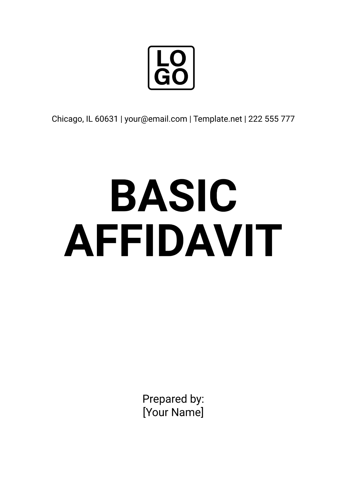 Basic Affidavit Template - Edit Online & Download