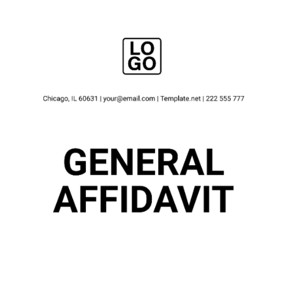 Basic Affidavit Template - Edit Online & Download