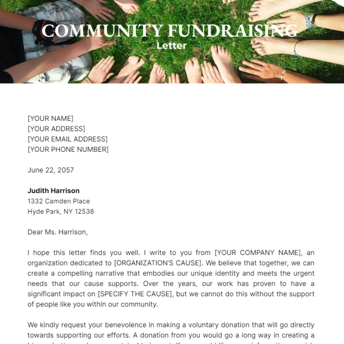 Community Fundraising Letter Template - Edit Online & Download Example ...