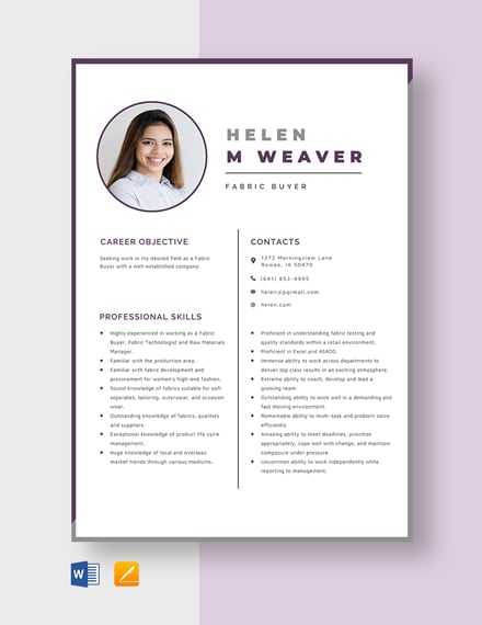 Free Electrical Buyer Resume - Download in Word, Apple Pages | Template.net