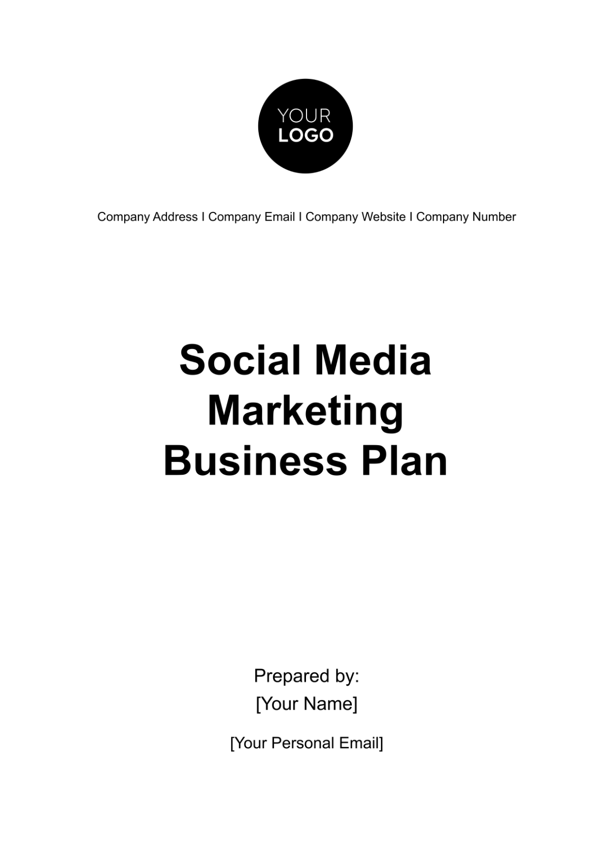 Social Media Marketing Business Plan Template - Edit Online & Download
